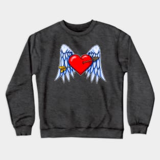 Heart with Wings Tattoo Crewneck Sweatshirt